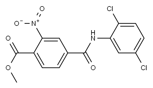 methyl 4-[[(2,5-dichlorophenyl)amino]carbonyl]-2-nitrobenzoate Struktur