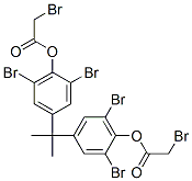 (1-methylethylidene)bis(2,6-dibromo-4,1-phenylene) bis(bromoacetate)  Structure