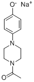 1-acetyl-4-(4-hydroxyphenyl)piperazine , sodiumsalt Structure