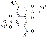 3-amino-7-nitronaphthalene-1,5-disulphonic acid, sodium salt Structure