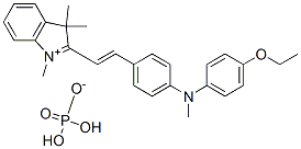 2-[2-[4-[(4-ethoxyphenyl)methylamino]phenyl]vinyl]-1,3,3-trimethyl-3H-indolium dihydrogen phosphate Structure