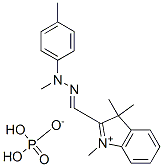 1,3,3-trimethyl-2-[[methyl(p-tolyl)hydrazono]methyl]-3H-indolium dihydrogen phosphate Structure