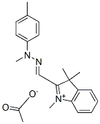 1,3,3-trimethyl-2-[[methyl(p-tolyl)hydrazono]methyl]-3H-indolium acetate Structure