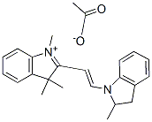 2-[2-(2,3-dihydro-2-methyl-1H-indol-1-yl)vinyl]-1,3,3-trimethyl-3H-indolium acetate Structure