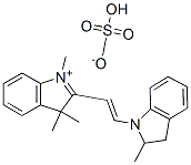 2-[2-(2,3-dihydro-2-methyl-1H-indol-1-yl)vinyl]-1,3,3-trimethyl-3H-indolium hydrogen sulphate Structure