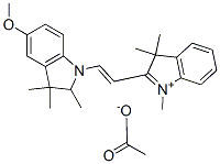 2-[2-(2,3-dihydro-5-methoxy-2,3,3-trimethyl-1H-indol-1-yl)vinyl]-1,3,3-trimethyl-3H-indolium acetate Structure