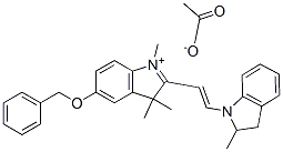 2-[2-(2,3-dihydro-2-methyl-1H-indol-1-yl)vinyl]-1,3,3-trimethyl-5-(phenylmethoxy)-3H-indolium acetate Structure