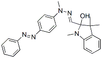 2-hydroxy-1,3,3-trimethylindoline-2-carbaldehyde methyl[4-(phenylazo)phenyl]hydrazone Structure