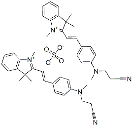 2-[2-[4-[(2-cyanoethyl)methylamino]phenyl]vinyl]-1,3,3-trimethyl-3H-indolium sulphate Structure