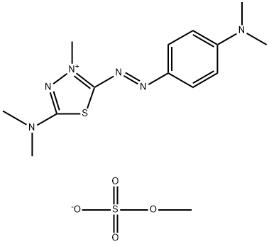 5-(dimethylamino)-2-[[4-(dimethylamino)phenyl]azo]-3-methyl-1,3,4-thiadiazolium methyl sulphate Structure