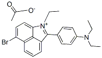 6-bromo-2-[4-(diethylamino)phenyl]-1-ethylbenz[cd]indolium acetate Structure