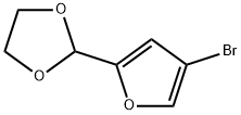 2-(1,3-ジオキソラン-2-イル)-4-ブロモフラン 化学構造式
