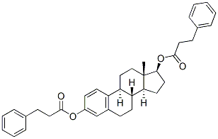 エストラ-1,3,5(10)-トリエン-3,17β-ジオールビス(ベンゼンプロパノアート) 化学構造式