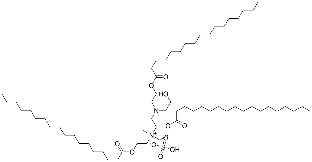 [2-[(2-hydroxyethyl)[2-(stearoyloxy)ethyl]amino]ethyl]methylbis[2-(stearoyloxy)ethyl]ammonium hydrogen sulphate Structure