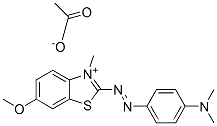 2-[[4-(dimethylamino)phenyl]azo]-6-methoxy-3-methylbenzothiazolium acetate Structure
