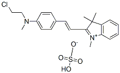 2-[2-[4-[(2-chloroethyl)methylamino]phenyl]vinyl]-1,3,3-trimethyl-3H-indolium hydrogen sulphate Structure