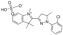 2-[[1-(2-クロロフェニル)-4,5-ジヒドロ-5-メチル-1H-ピラゾール]-3-イル]-1,3,3-トリメチル-3H-インドリウム・水素スルファート 化学構造式