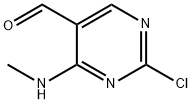 5-PyriMidinecarboxaldehyde, 2-chloro-4-(MethylaMino)- Structure