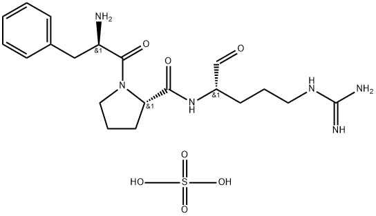 (S)-D-Phenylalanyl-N-(4-((aminoiminomethyl)amino)-1-formylbutyl)-L-pro linamide sulfate (1:1) Structure