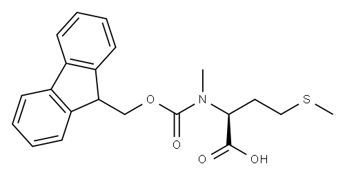 N-(9H-フルオレン-9-イルメトキシカルボニル)-N-メチル-L-メチオニン 化学構造式