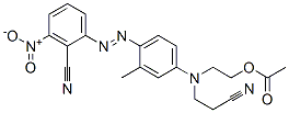 2-[[4-[(2-cyano-3-nitrophenyl)azo]-m-tolyl](2-cyanoethyl)amino]ethyl acetate Struktur