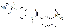 4-[(4-メチル-3-ニトロベンゾイル)アミノ]ベンゼンスルホン酸ナトリウム 化学構造式