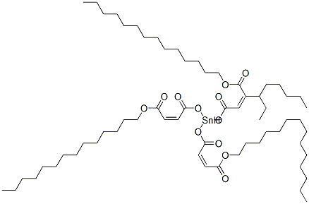 tetradecyl (Z,Z,Z)-6-[[1,4-dioxo-4-(tetradecyloxy)but-2-enyl]oxy]-6-octyl-4,8,11-trioxo-5,7,12-trioxa-6-stannahexacosa-2,9-dienoate Structure