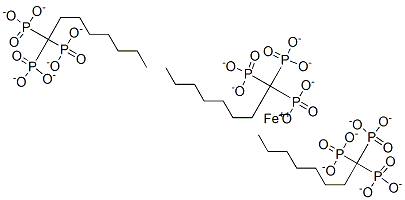 iron(2+) trioctyl triphosphonate Structure