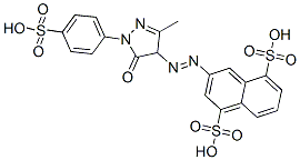 3-[[4,5-dihydro-3-methyl-5-oxo-1-(4-sulphophenyl)-1H-pyrazol-4-yl]azo]naphthalene-1,5-disulphonic acid Structure