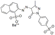 2-[[4,5-dihydro-3-methyl-5-oxo-1-(4-sulphophenyl)-1H-pyrazol-4-yl]azo]naphthalene-1-sulphonic acid, barium salt Structure