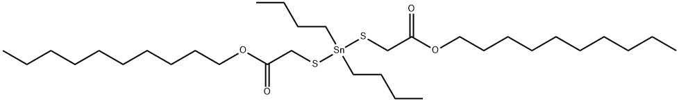 4,4-ジブチル-3,5-ジチア-4-スタンナヘプタン二酸ジデシル 化学構造式