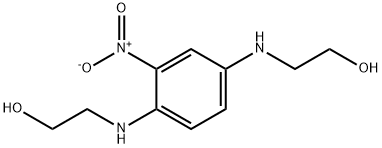 2,2'-[(2-ニトロ-1,4-フェニレン)ビスイミノ]ビスエタノール 化学構造式
