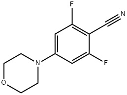 2,6-Difluoro-4-morpholin-4-ylbenzonitrile Structure