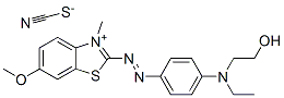 2-[[4-[ethyl(2-hydroxyethyl)amino]phenyl]azo]-6-methoxy-3-methylbenzothiazolium thiocyanate Structure