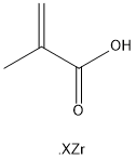 2-メチルプロペン酸/ジルコニウム 化学構造式