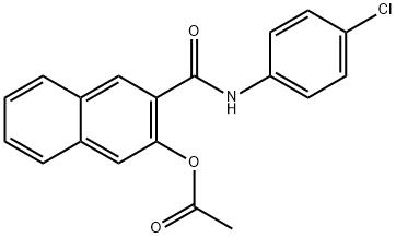 3-(アセチルオキシ)-N-(4-クロロフェニル)-2-ナフタレンカルボアミド 化学構造式
