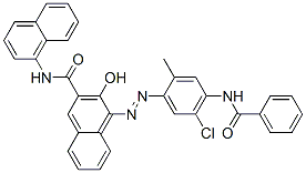 4-[[4-(benzoylamino)-5-chloro-2-methylphenyl]azo]-3-hydroxy-N-1-naphthylnaphthalene-2-carboxamide Structure