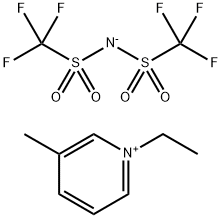 1-ETHYL-3-METHYLPYRIDINIUM BIS(TRIFLUOROMETHANESULFONYL)IMIDE Structure
