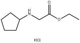 N-CYCLOPENTYL-AMINO-ACETIC ACID ETHYL ESTER HCL Structure
