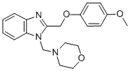 1H-Benzimidazole, 2-((4-methoxyphenoxy)methyl)-1-(4-morpholinylmethyl) - Structure