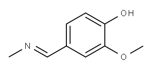 2-methoxy-4-[(methylimino)methyl]phenol Struktur