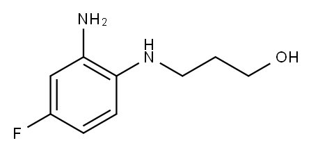 3-[(2-amino-4-fluorophenyl)amino]propan-1-ol 结构式