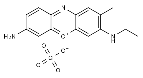 7-アミノ-3-(エチルアミノ)-2-メチルフェノキサジン-5-イウム・ペルクロラート 化学構造式