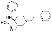cis-4-anilino-3-methyl-1-phenethylpiperidine-4-carboxylic acid Structure