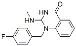 1-[(4-フルオロフェニル)メチル]-2,3-ジヒドロ-2-(メチルアミノ)-4(1H)-キナゾリノン 化学構造式