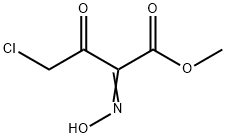 4-クロロ-2-(ヒドロキシイミノ)-3-オキソブタン酸メチル 化学構造式