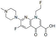 6-fluoro-1-(2-fluoroethyl)-7-(4-methylpiperazin-1-yl)-4-oxo-1,8-naphth yridine-3-carboxylic acid Structure