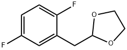 1,4-ジフルオロ-2-(1,3-ジオキソラン-2-イルメチル)ベンゼン 化学構造式