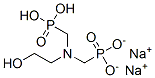disodium dihydrogen [[(2-hydroxyethyl)imino]bis(methylene)]bisphosphonate Struktur