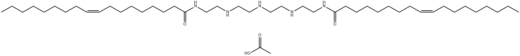 N,N′-[イミノビス(2,1-エタンジイルイミノ-2,1-エタンジイル)]ビス[(Z)-9-オクタデセンアミド]・酢酸塩 化学構造式